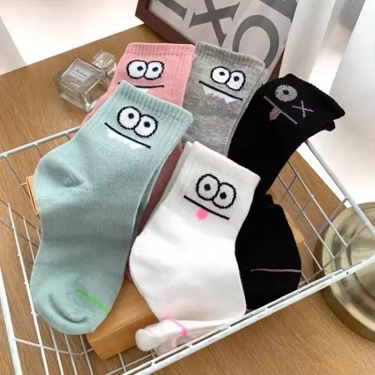 10/5/4/2 pairs of women's socks Cotton socks Cute women's socks Dog novelty animal socks Cartoon cotton casual socks Funny sock