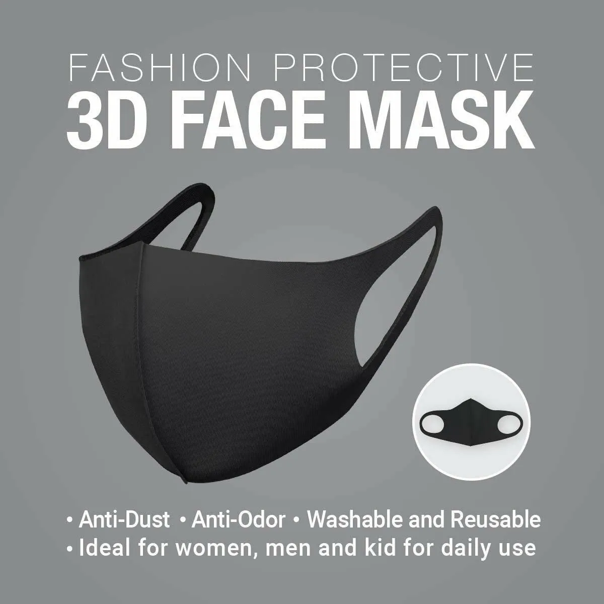 3D Fashion Washable and Reusable Masks