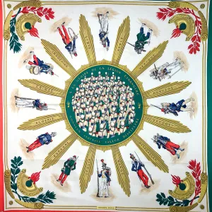 A La Gloire De La Legion Etrangere Hermes Scarf by Hugo Grygkar 90 cm Silk Twill | RARE