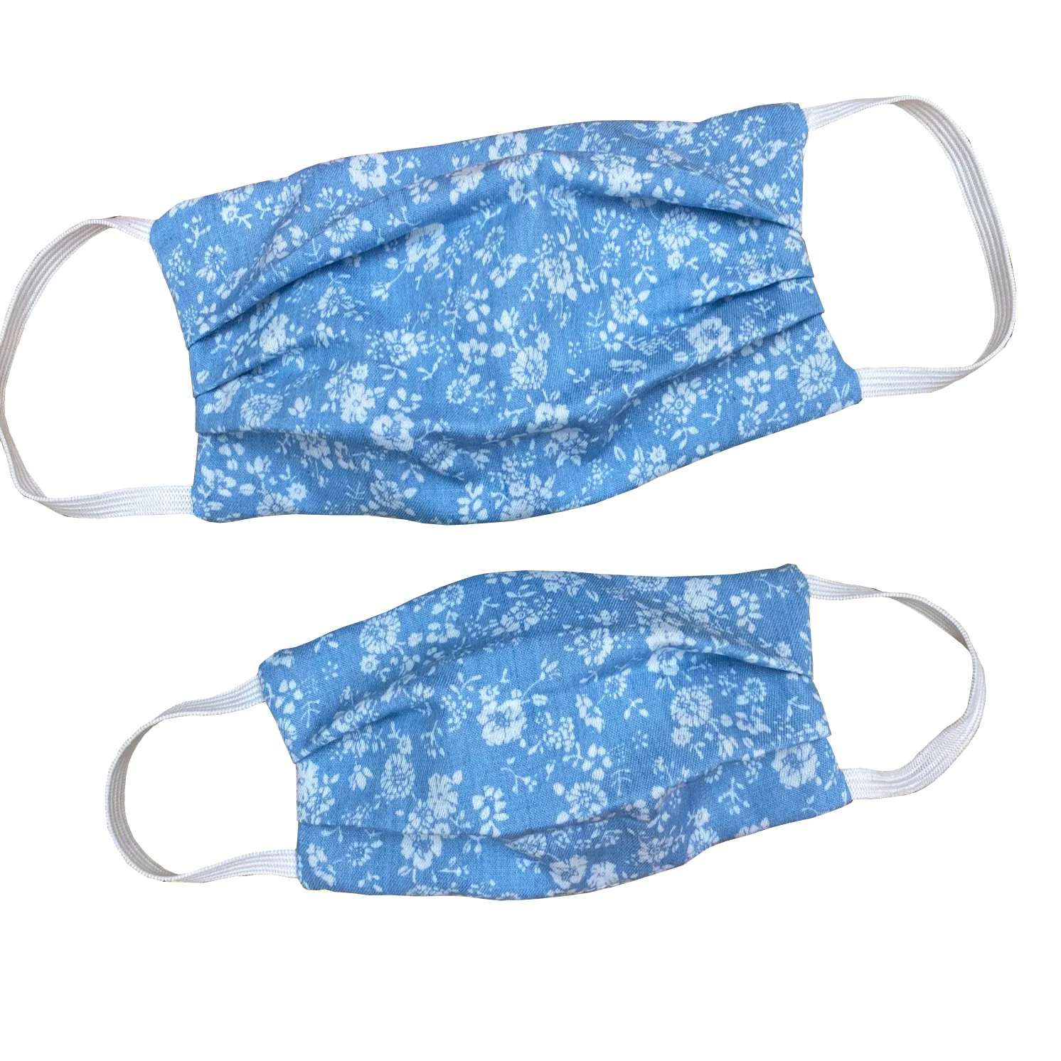 Adults and Kids Blue Floral Reusable/Washable Face Masks with Filter