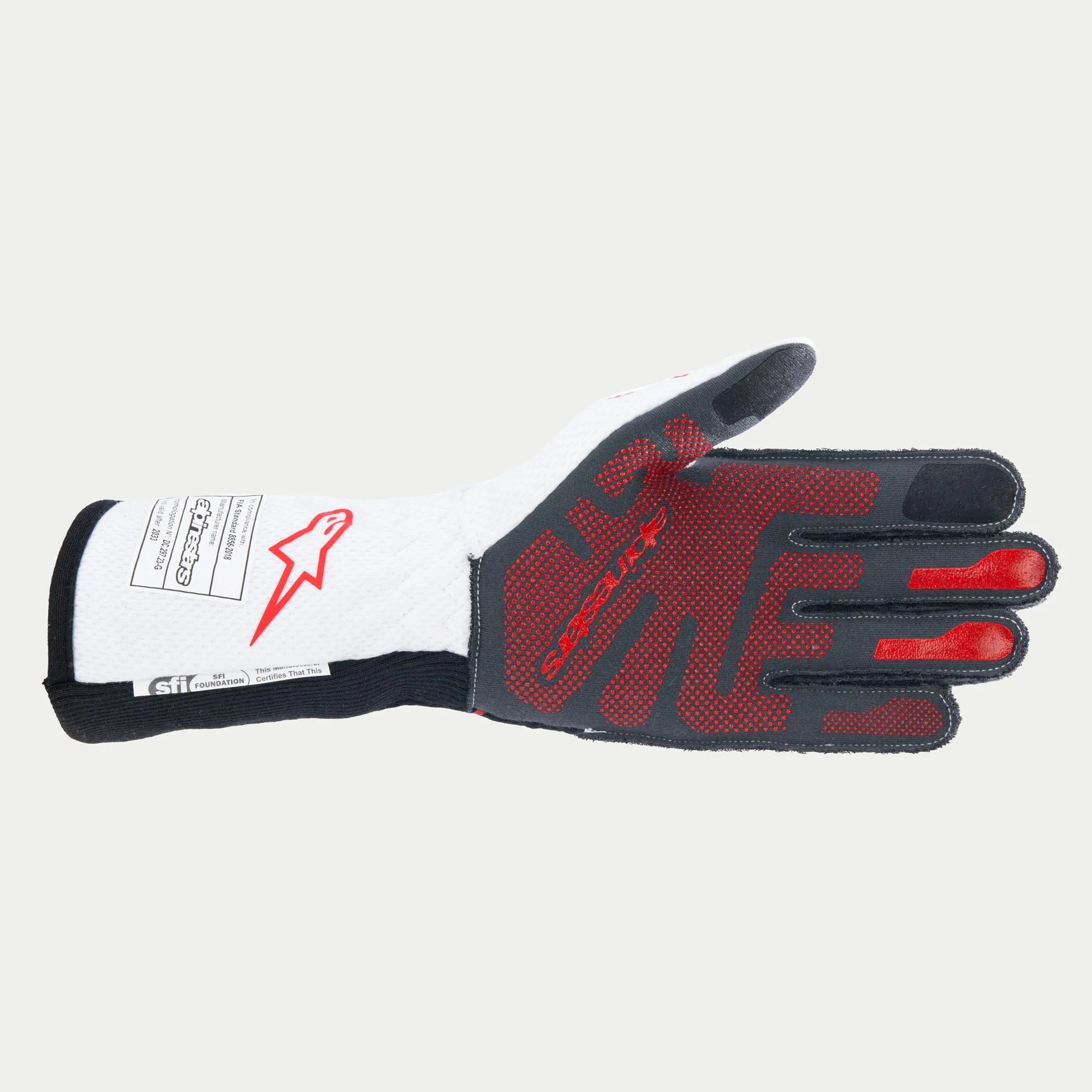 Alpinestars Tech-1 Zx V4 Gloves - Black/White/Red