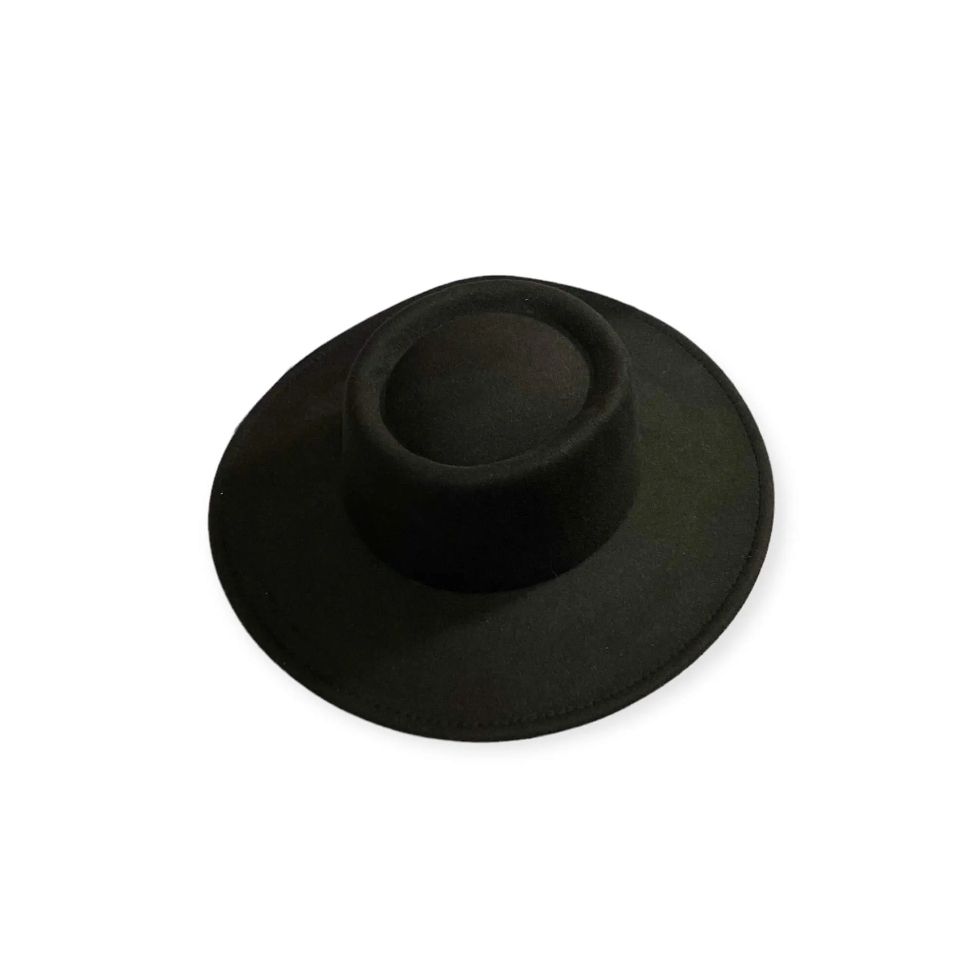 Black Boater Hat for Women