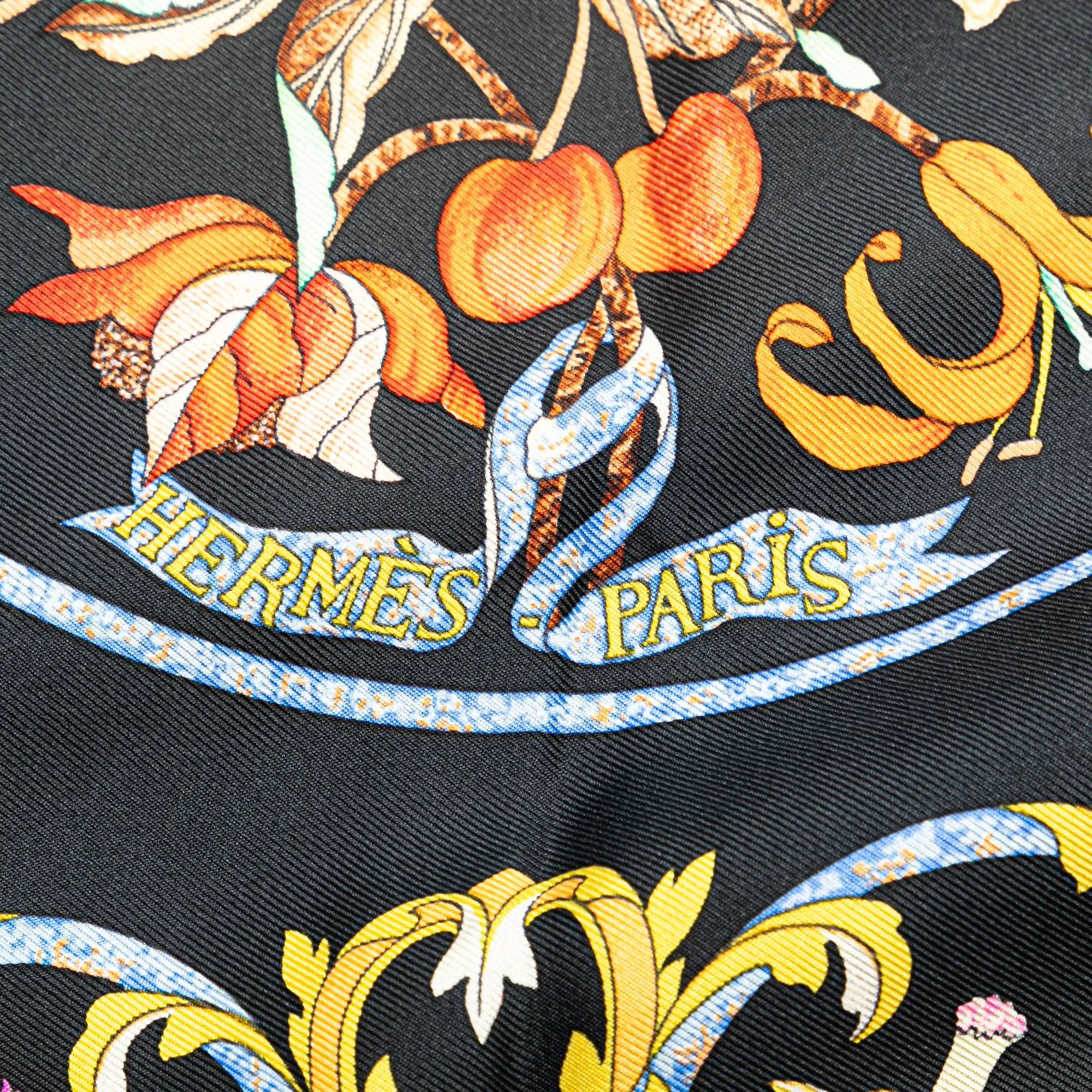 Black Hermès Pierres D Orient Et D Occident Silk Scarf Scarves