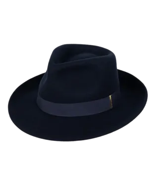 Brunswick Womens Mid Brim Fedora Navy