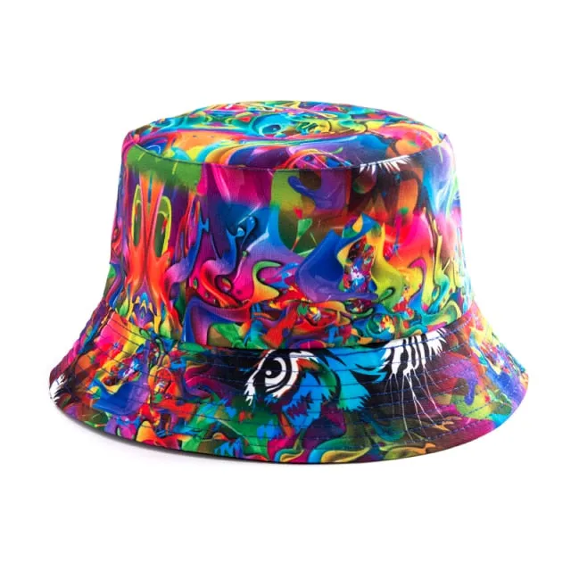 Bucket Hats Women Reversible Summer Print Bucket Hat Travel Hat