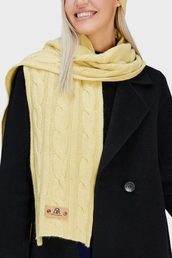 Cable-Knit Unisex Cashmere Scarves