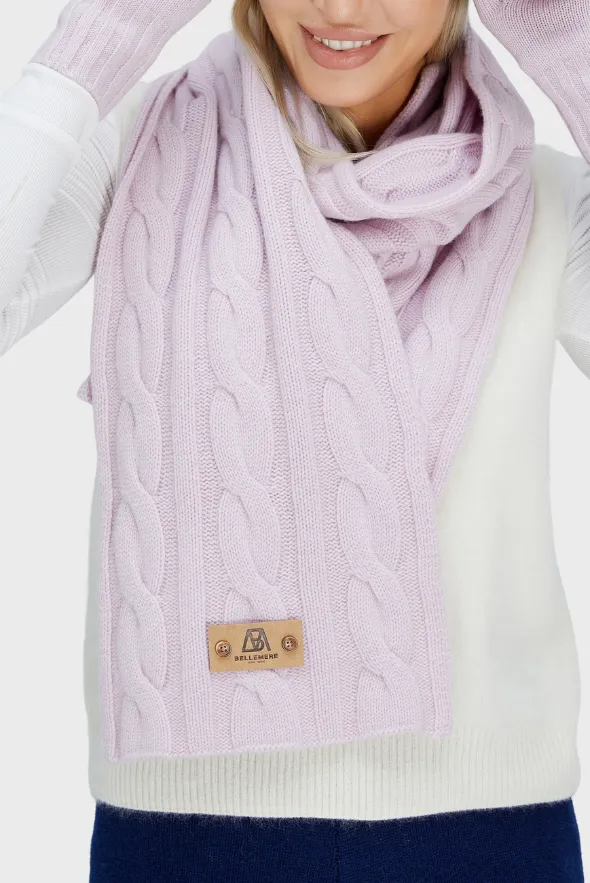 Cable-Knit Unisex Cashmere Scarves