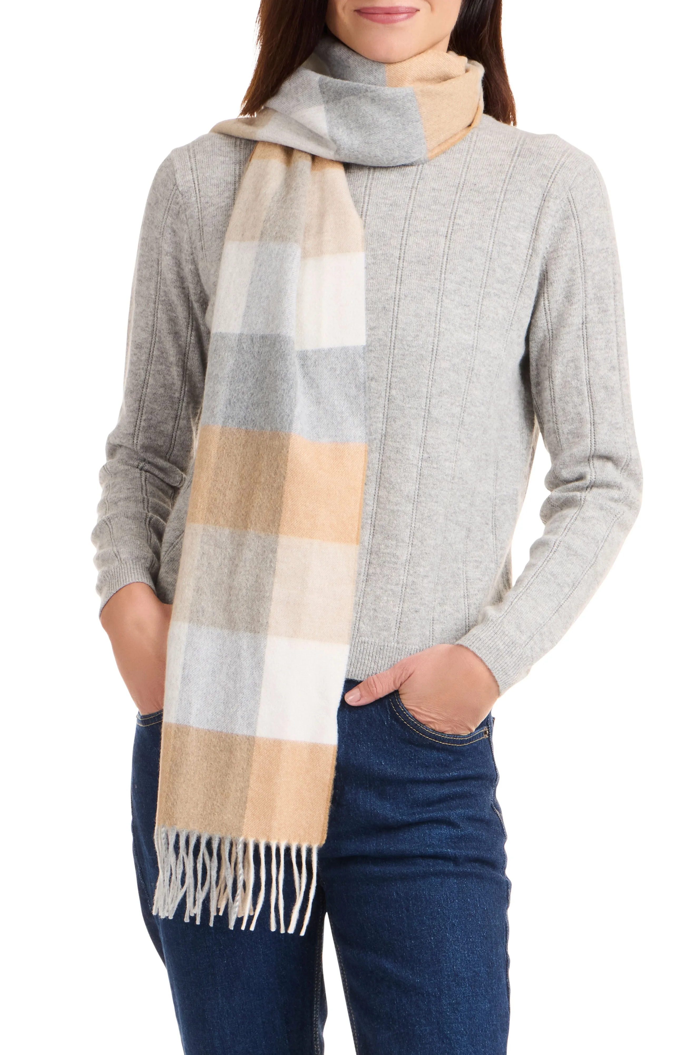 CASHMERE BUFFALO CHECK SCARF