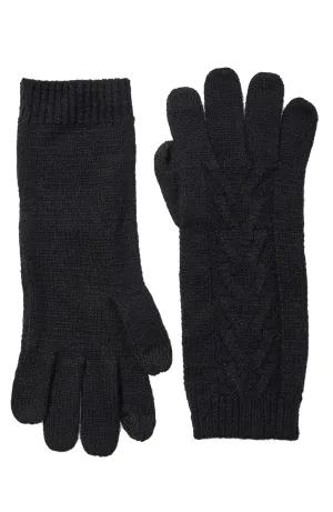 CASHMERE LATTICE KNIT GLOVE WITH TOUCH TECH