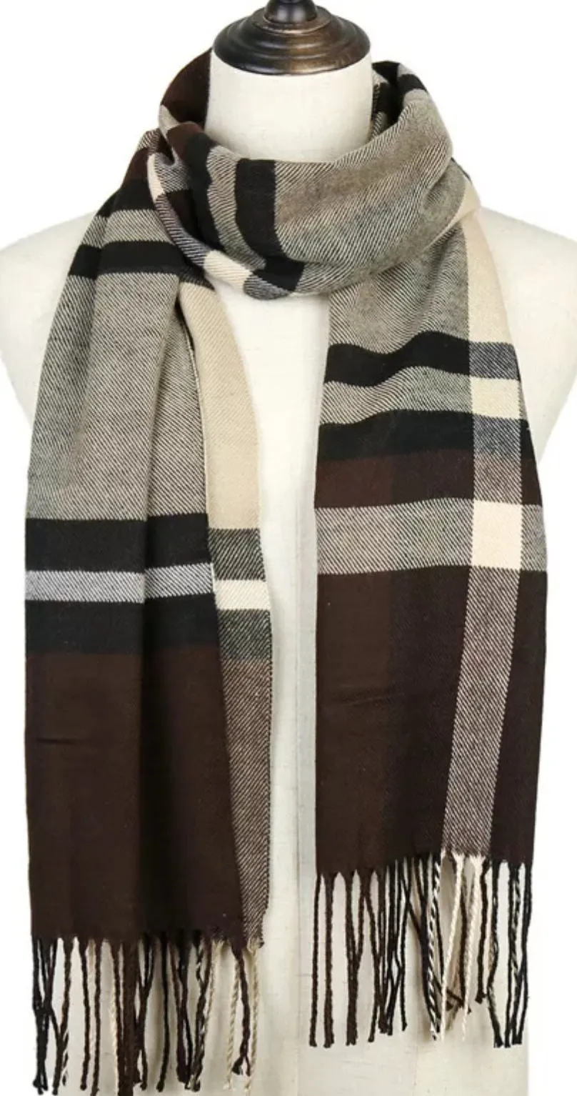 CASHMERE PLAID SCARF