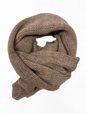 Cashmere Wool Scarf and Hat in Camel Brown Color