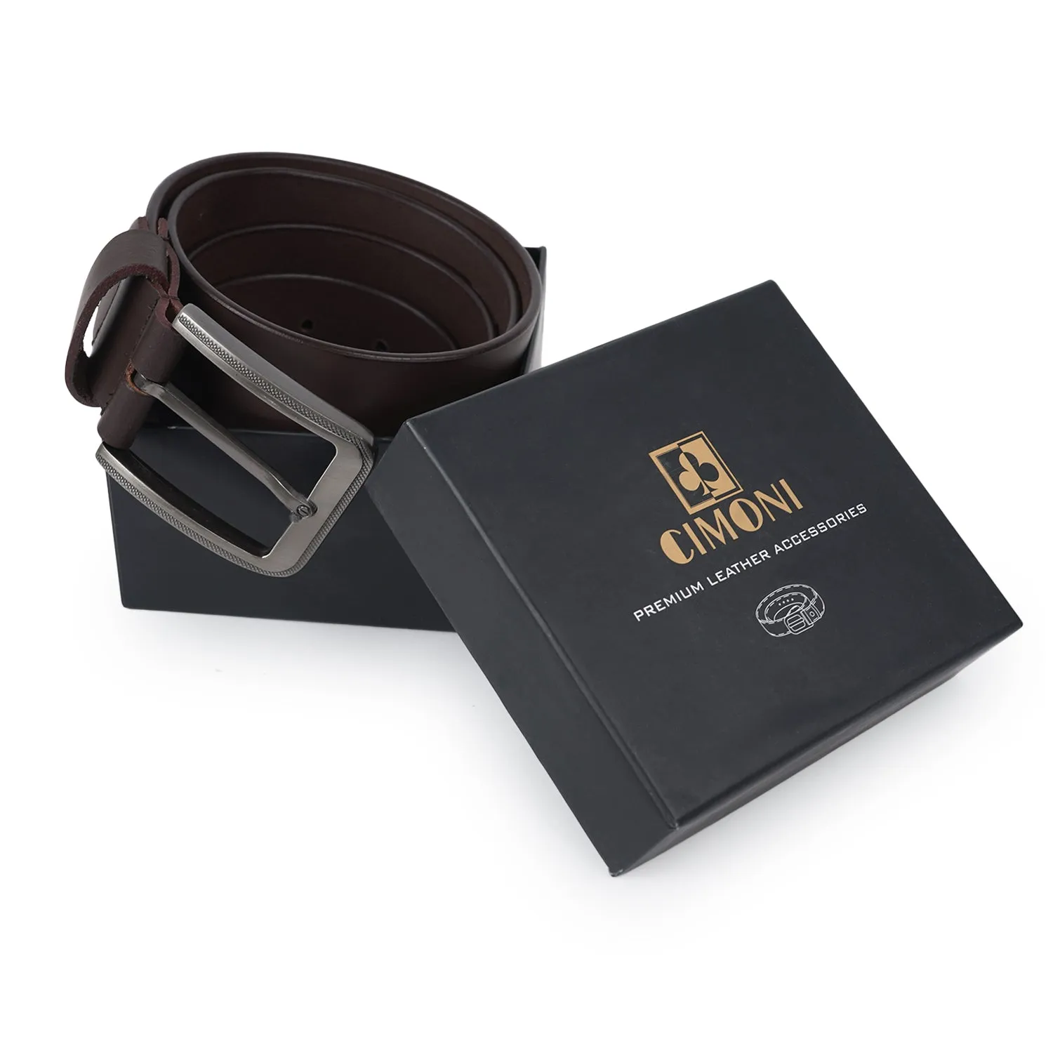 CIMONI Genuine Leather Casual Trendy Formal Office Belt For Men With Box ( 1 Year Gurantee)