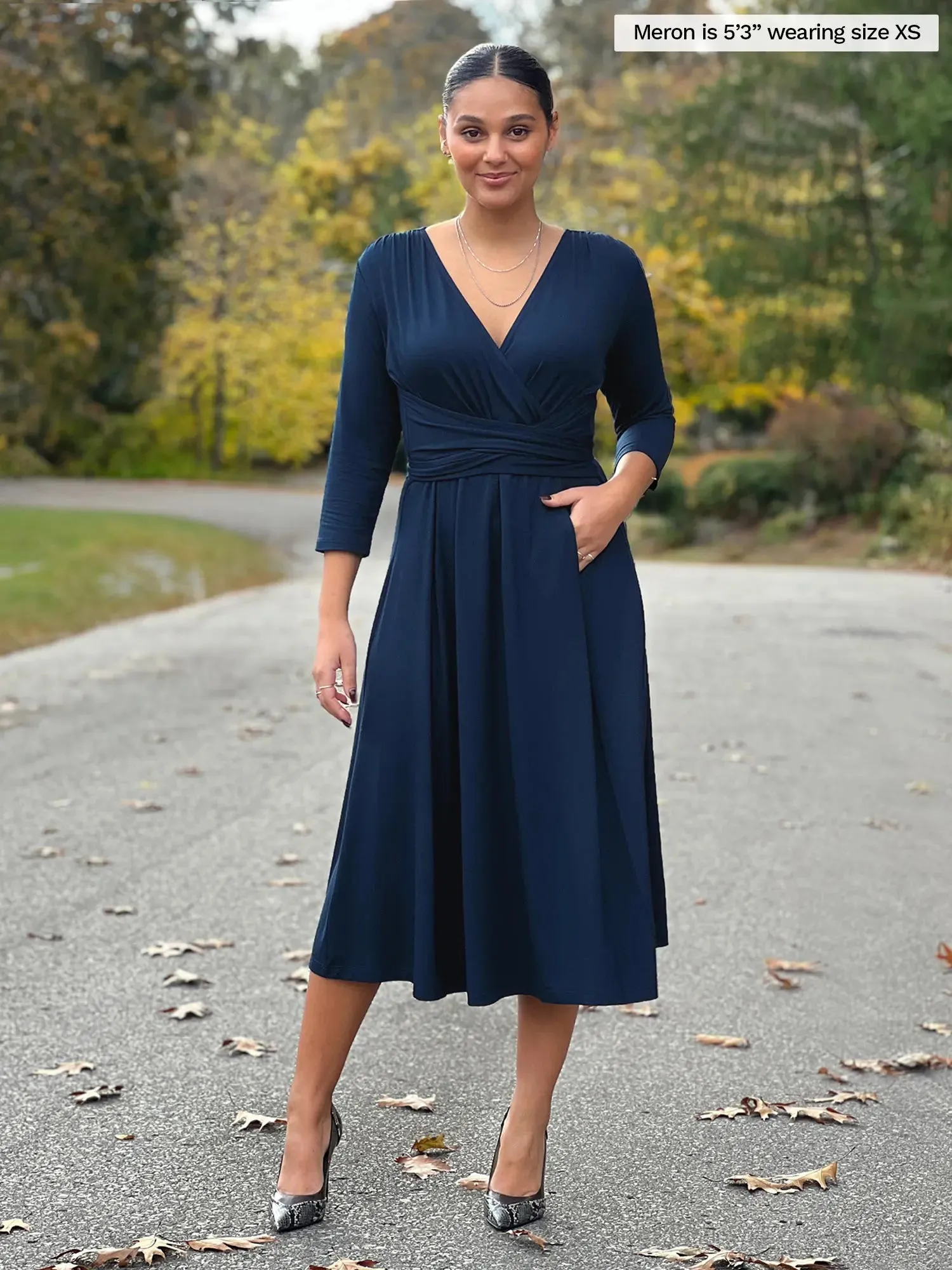 Claudine tie waist midi dress