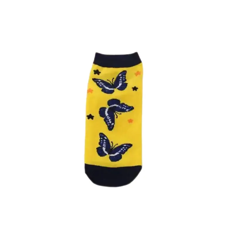 Colorful Animated Butterfly Beetle Warm Ankle Socks