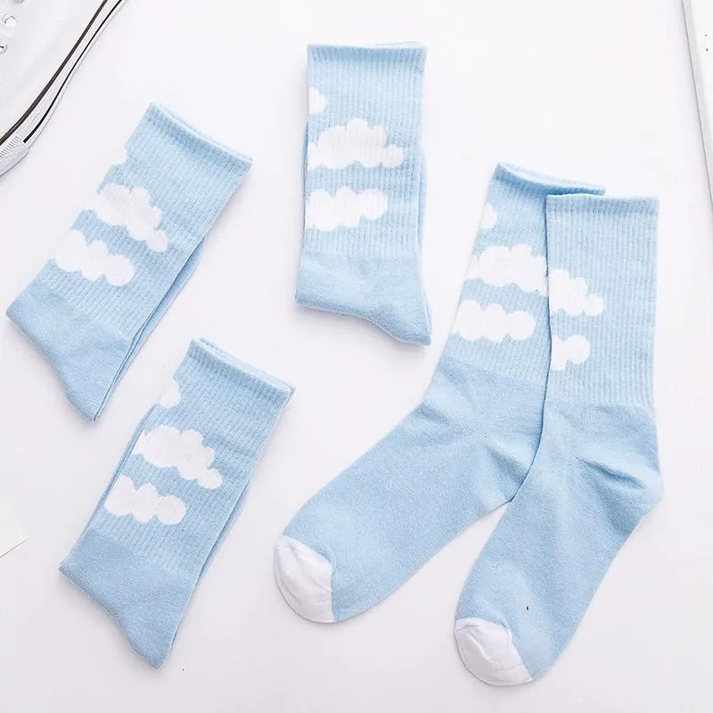 Cute Sky Blue Clouds Socks