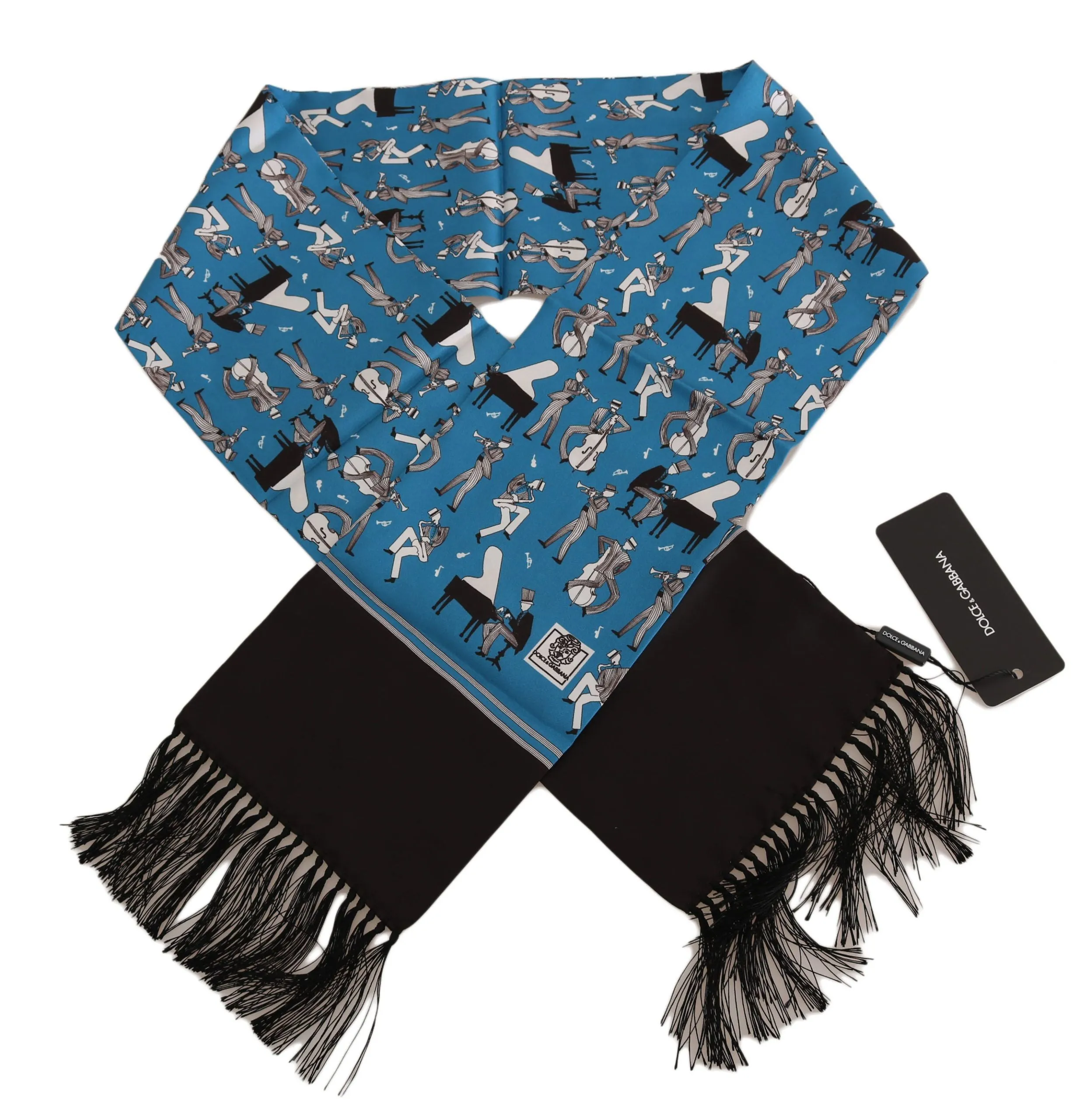 Dolce & Gabbana Elegant Silk Music Print Men's Scarf