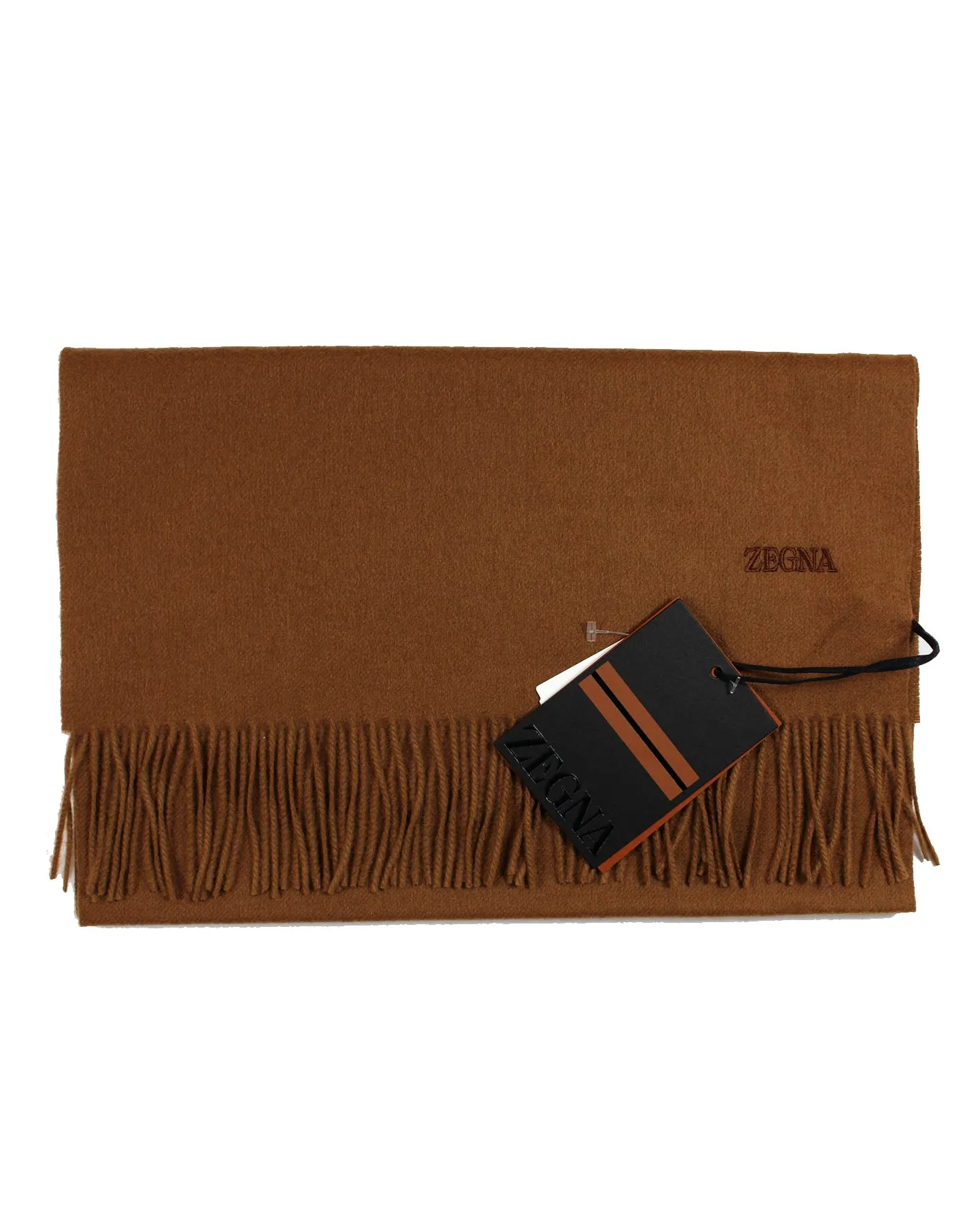 Ermenegildo Zegna Cashmere Scarf Camel Oasi SALE