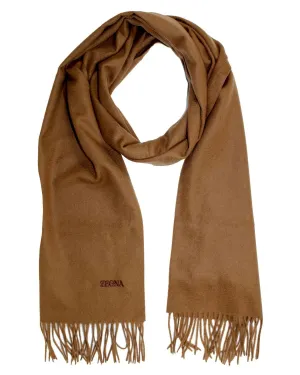 Ermenegildo Zegna Cashmere Scarf Camel Oasi SALE