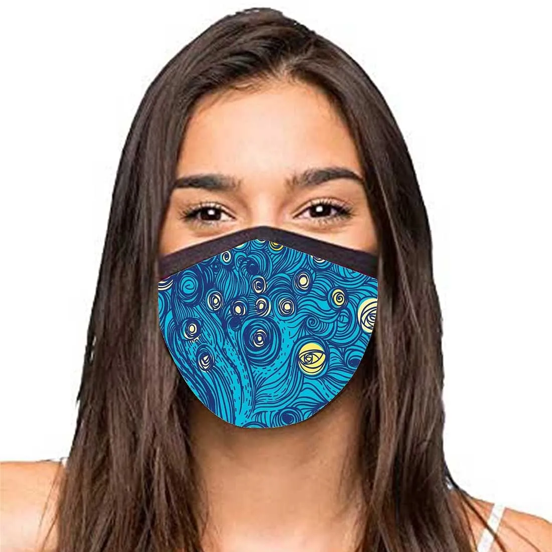 Face Masks Reusable Washable Set Of 2 -Starry_starry_night