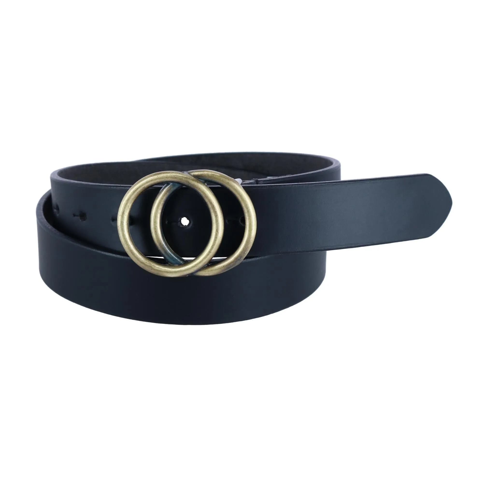 Gloria Vanderbilt Women's Double Circle Buckle Slim Belt