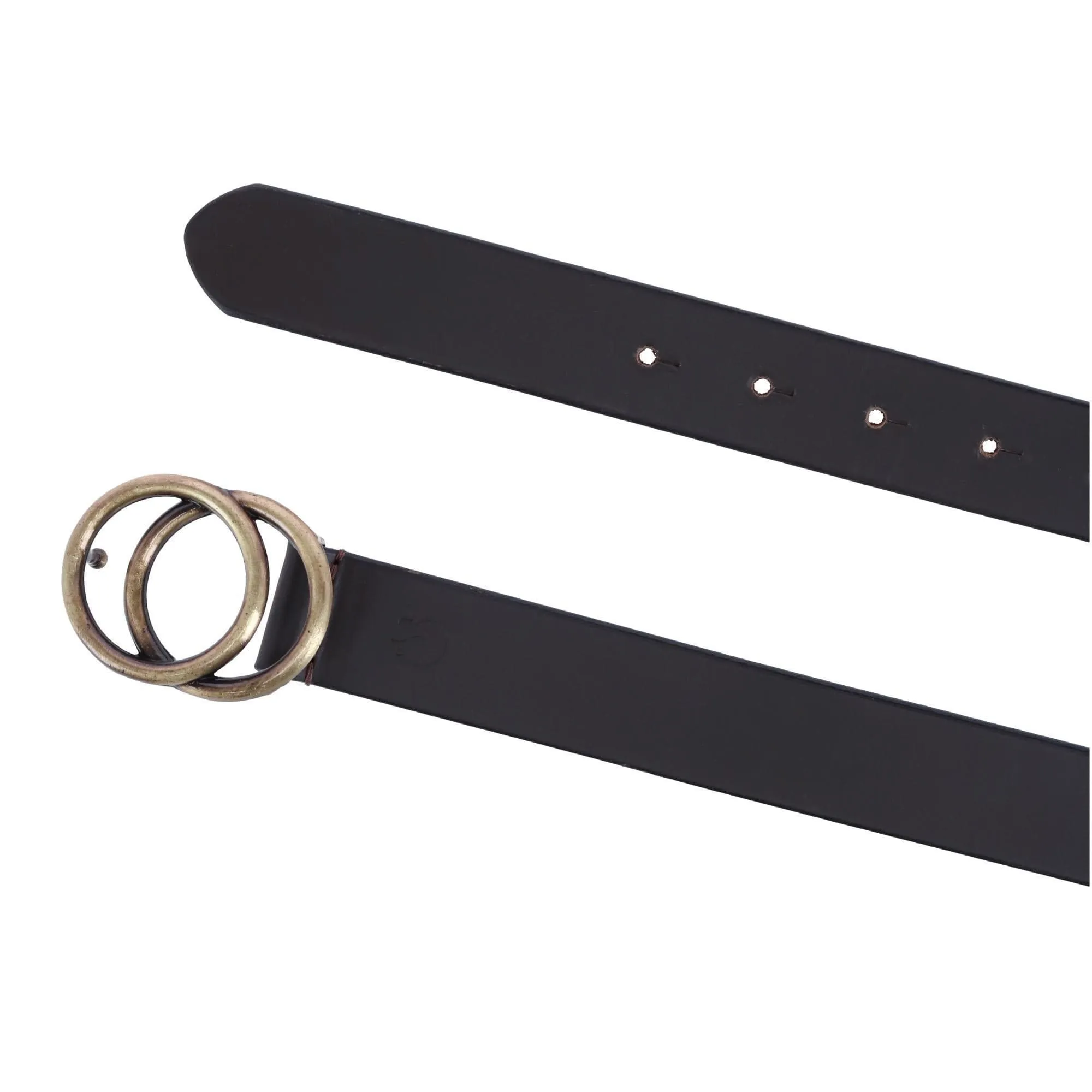 Gloria Vanderbilt Women's Double Circle Buckle Slim Belt