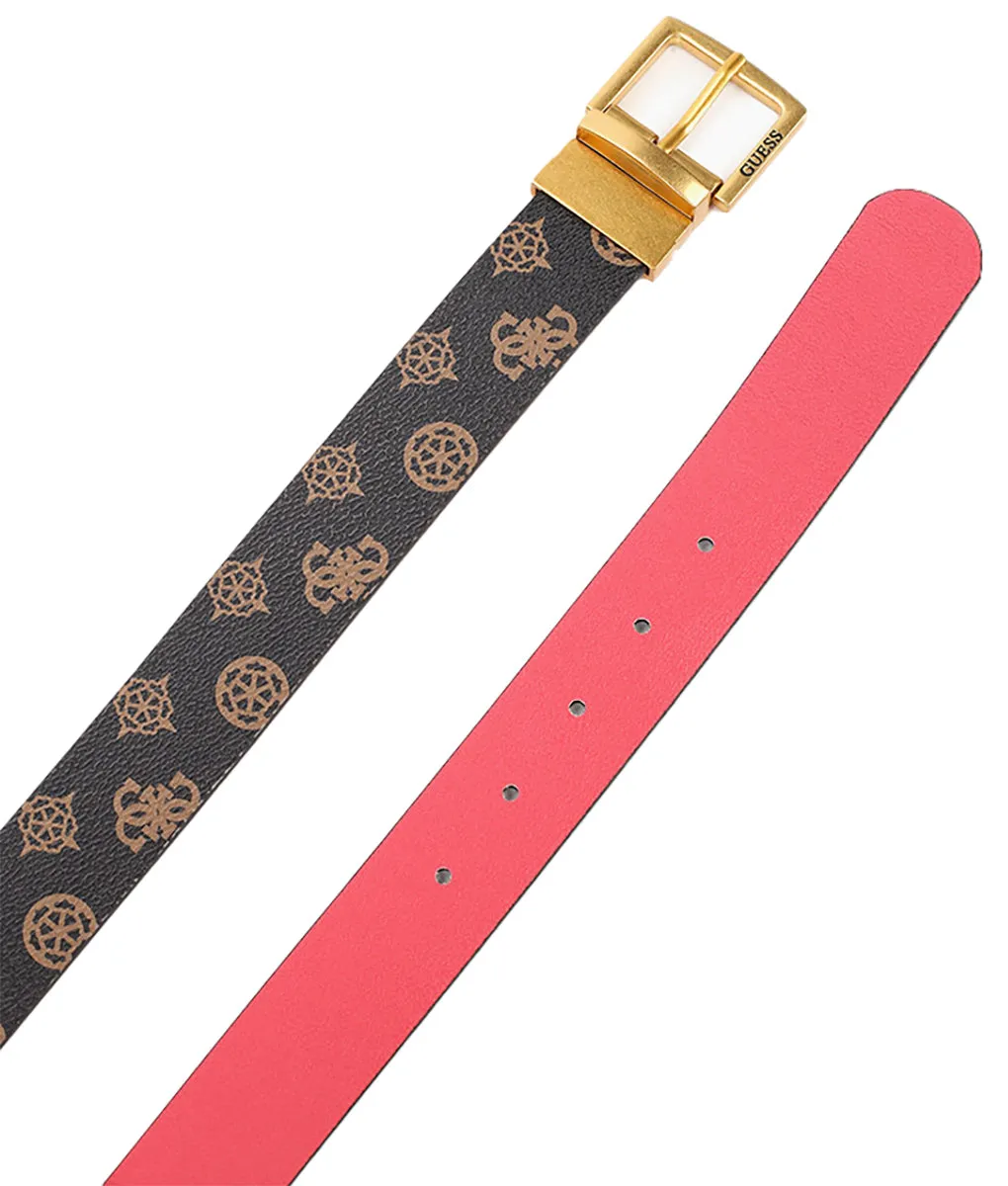 Guess Atene Reversible Belt In Brown For Women