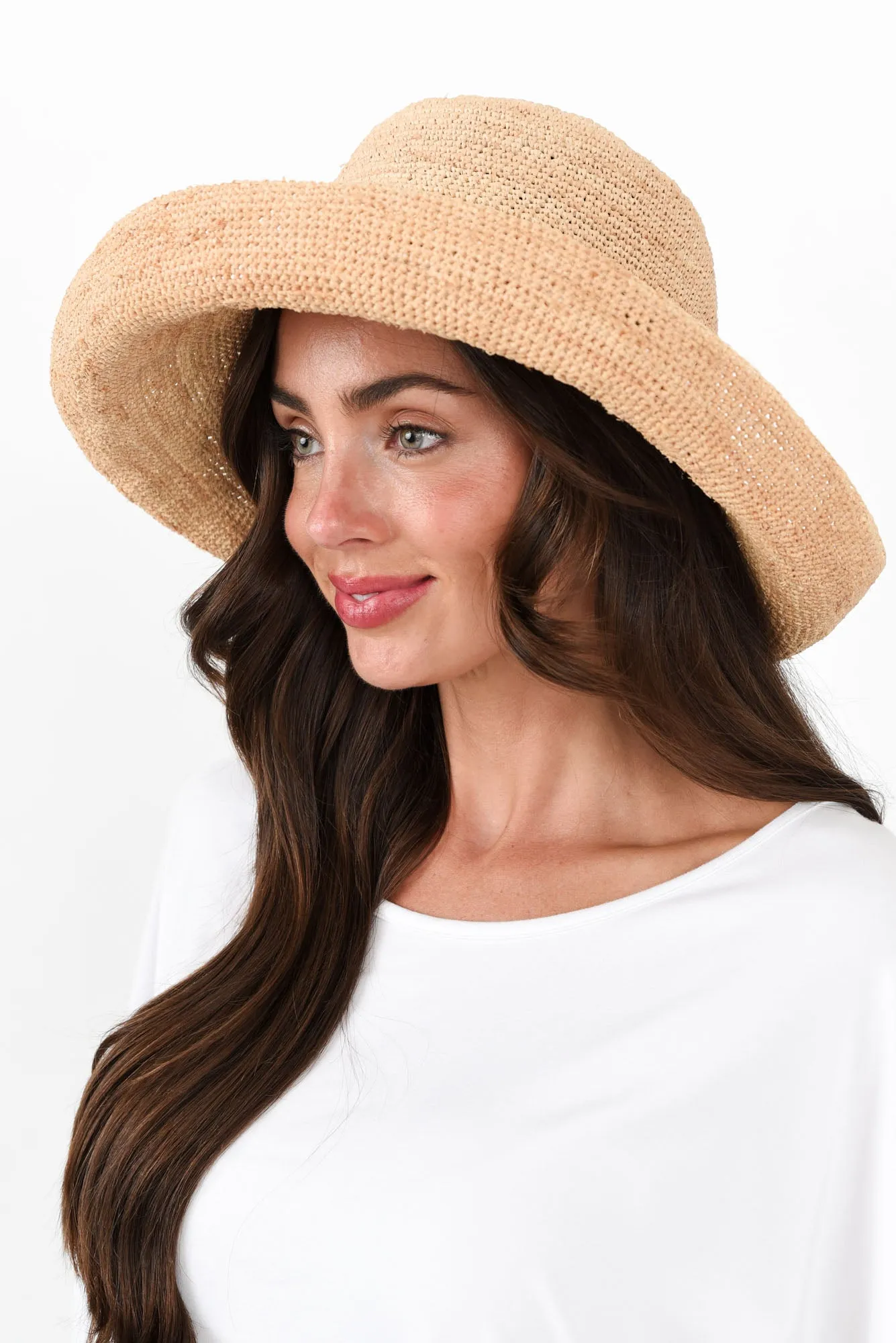 Hali Natural Raffia Fedora