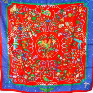 Hermes Scarf Pierres d'Orient et d'Occident Reds