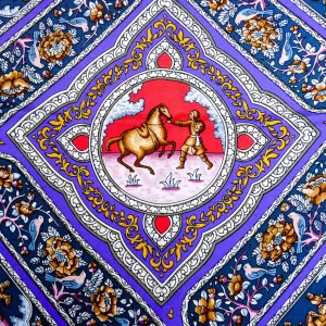 Hermes Silk Scarf Qalamdan w/BOX