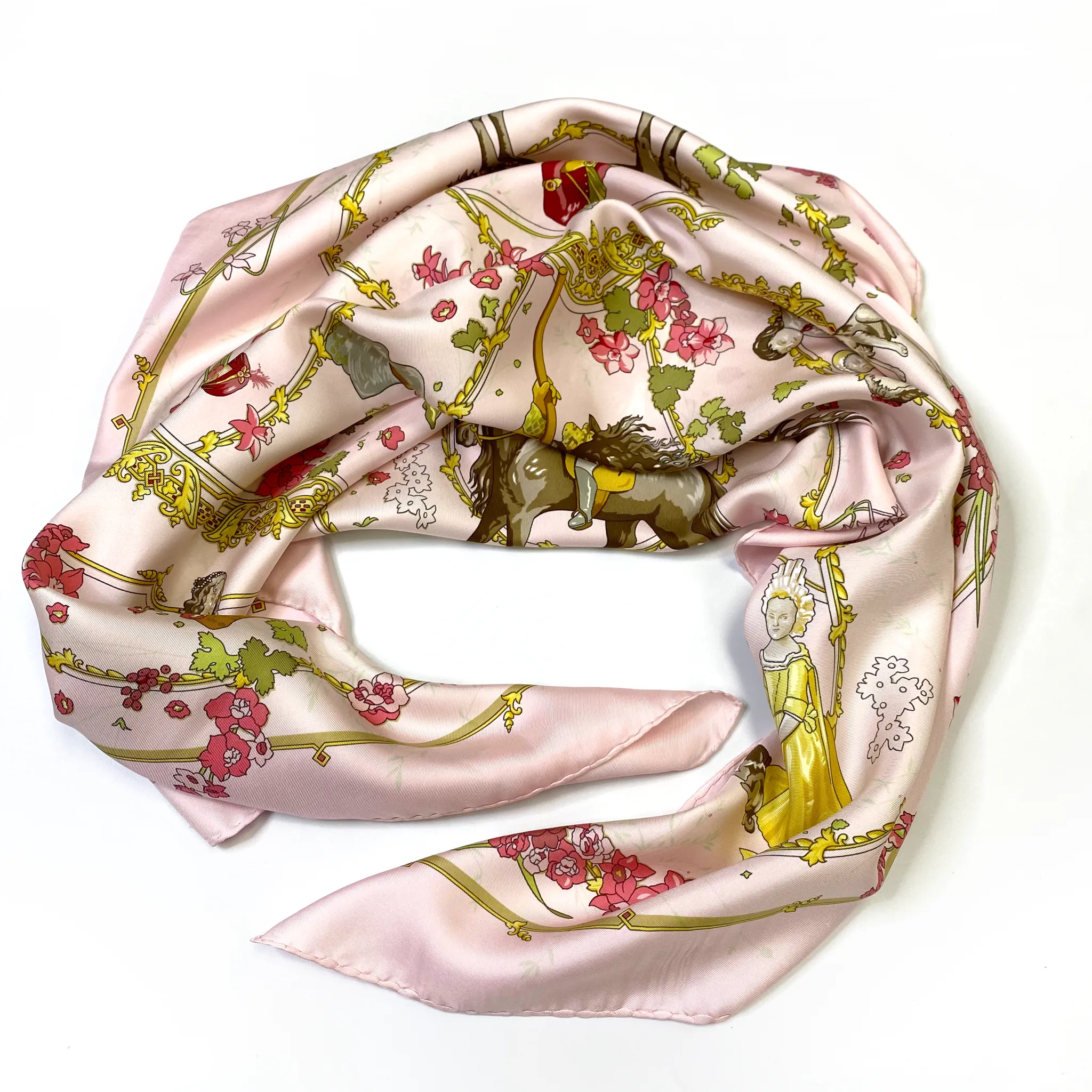 Hermès Le Petits Princes Pink Scarf