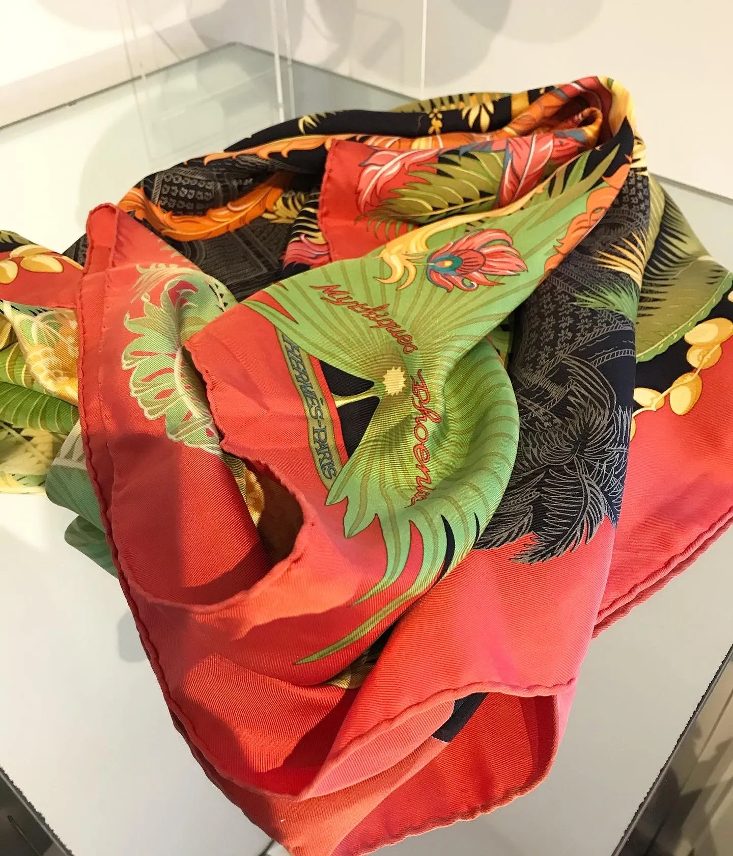 HERMÈS Mythiques Phoenix Silk Twill Scarf