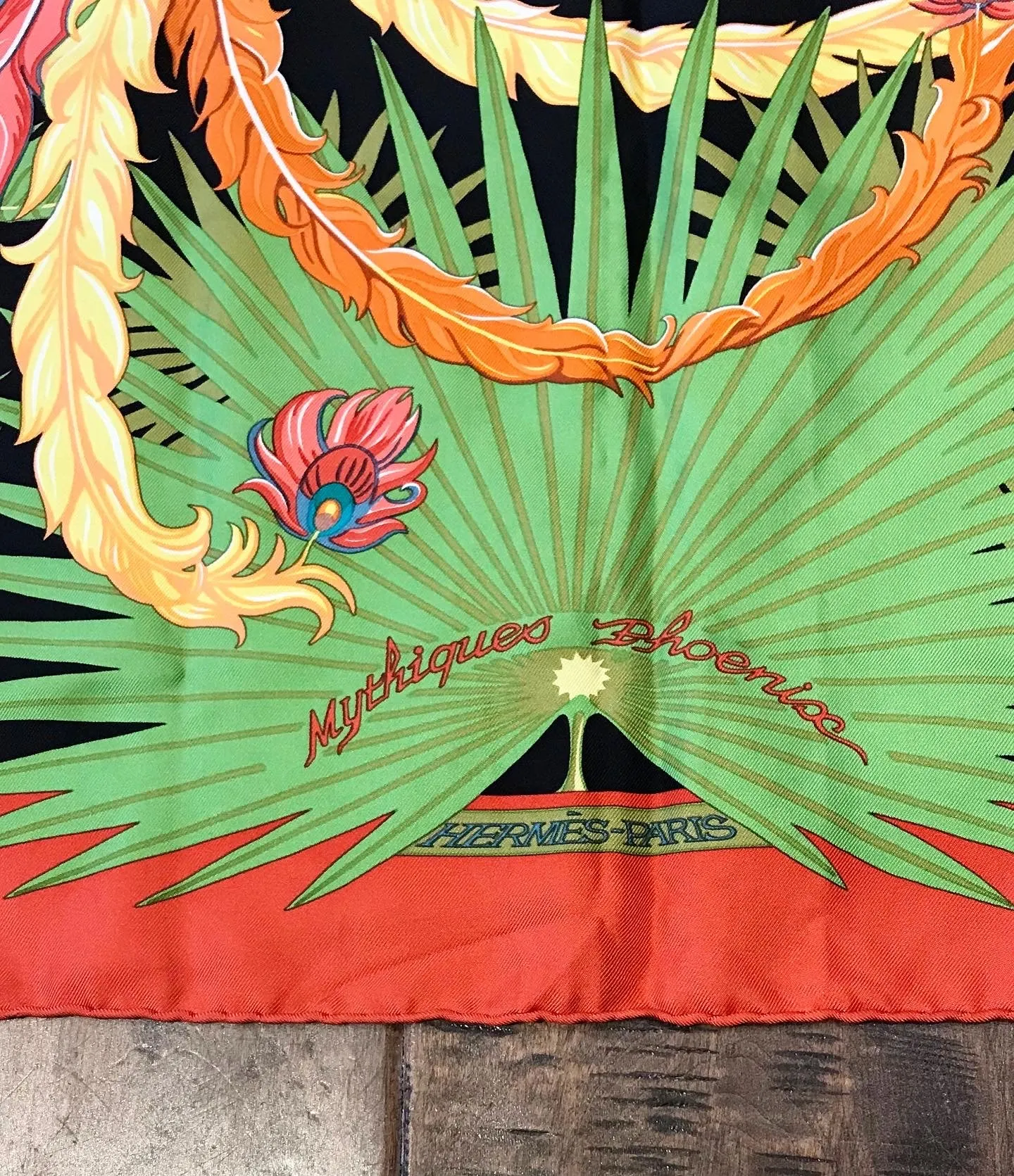 HERMÈS Mythiques Phoenix Silk Twill Scarf