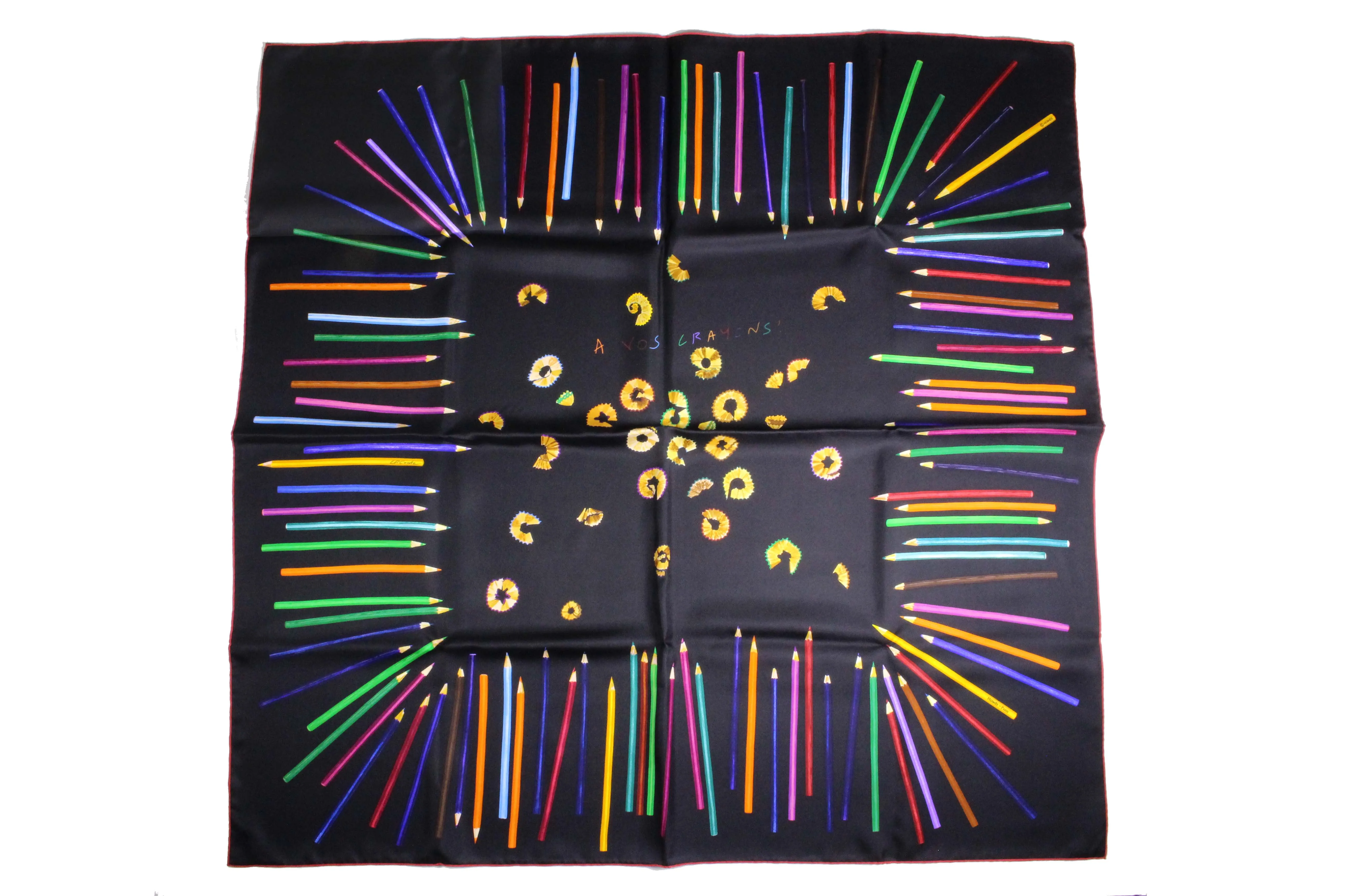 HERMÈS scarf “A vos Crayons" by Leigh Cooke