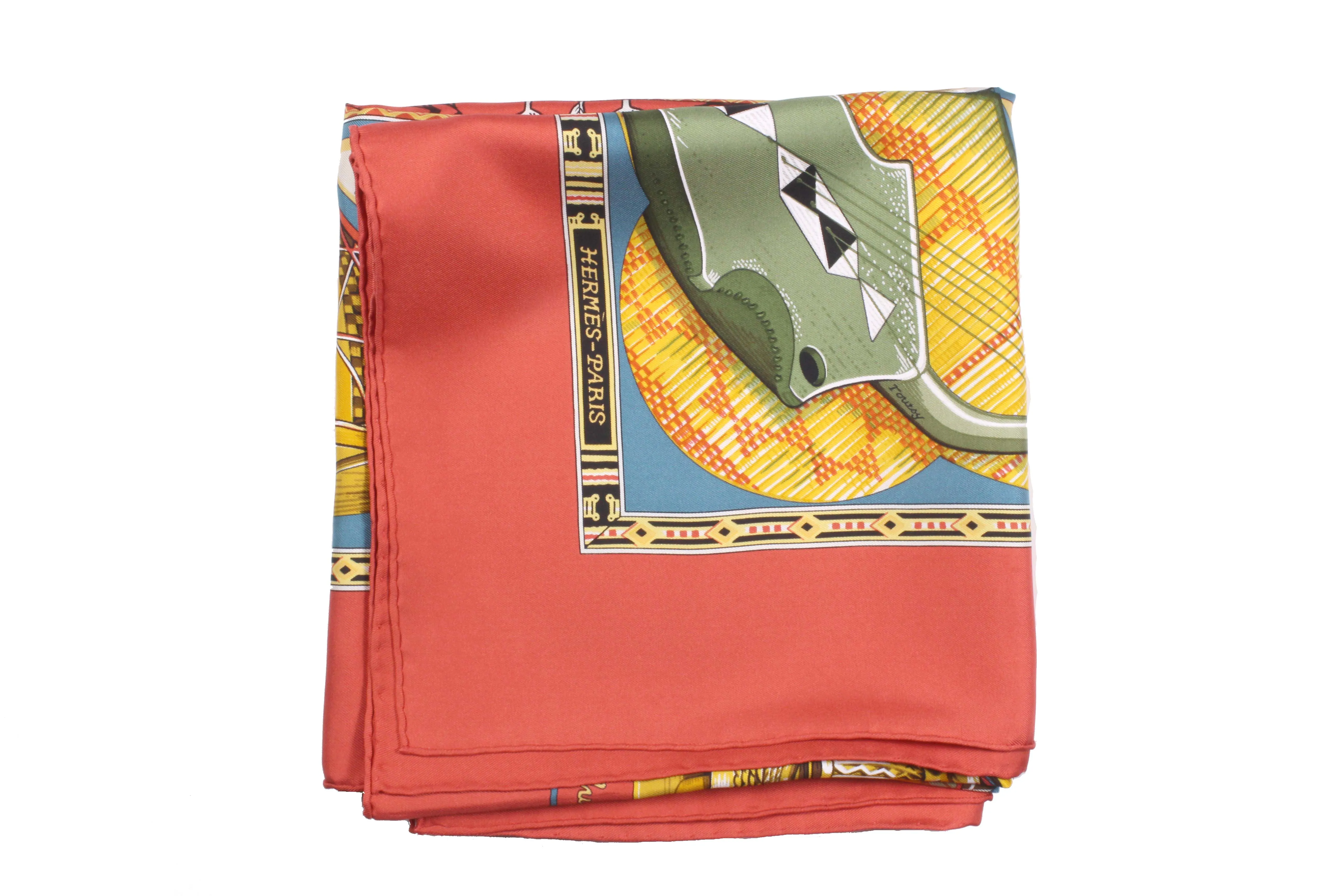 HERMÈS scarf "Au Son Du Tam-Tam” by Laurence "Toutsy" Bourthoumieux