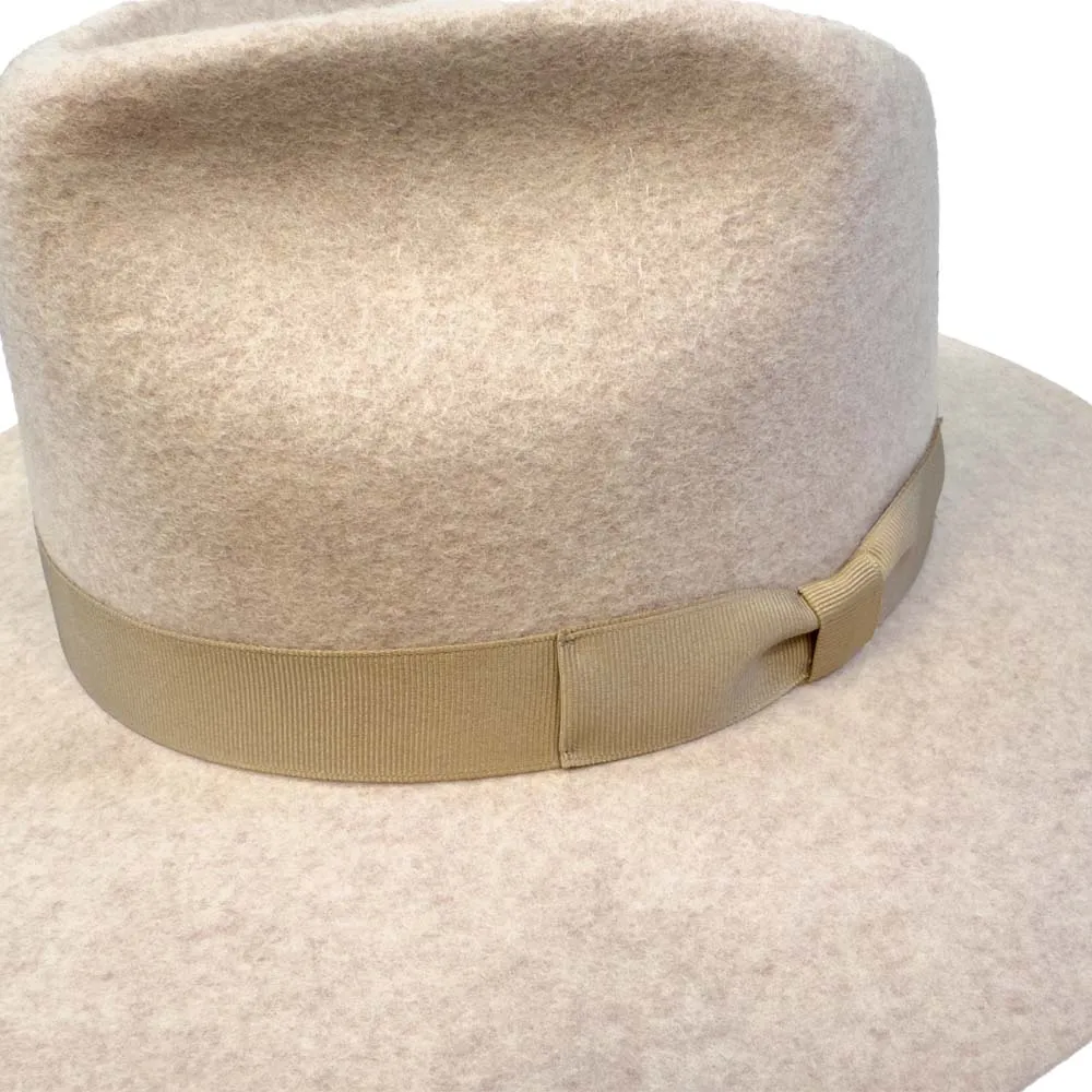 Jeanne Simmons - Wool Felt Flat Brim Fedora