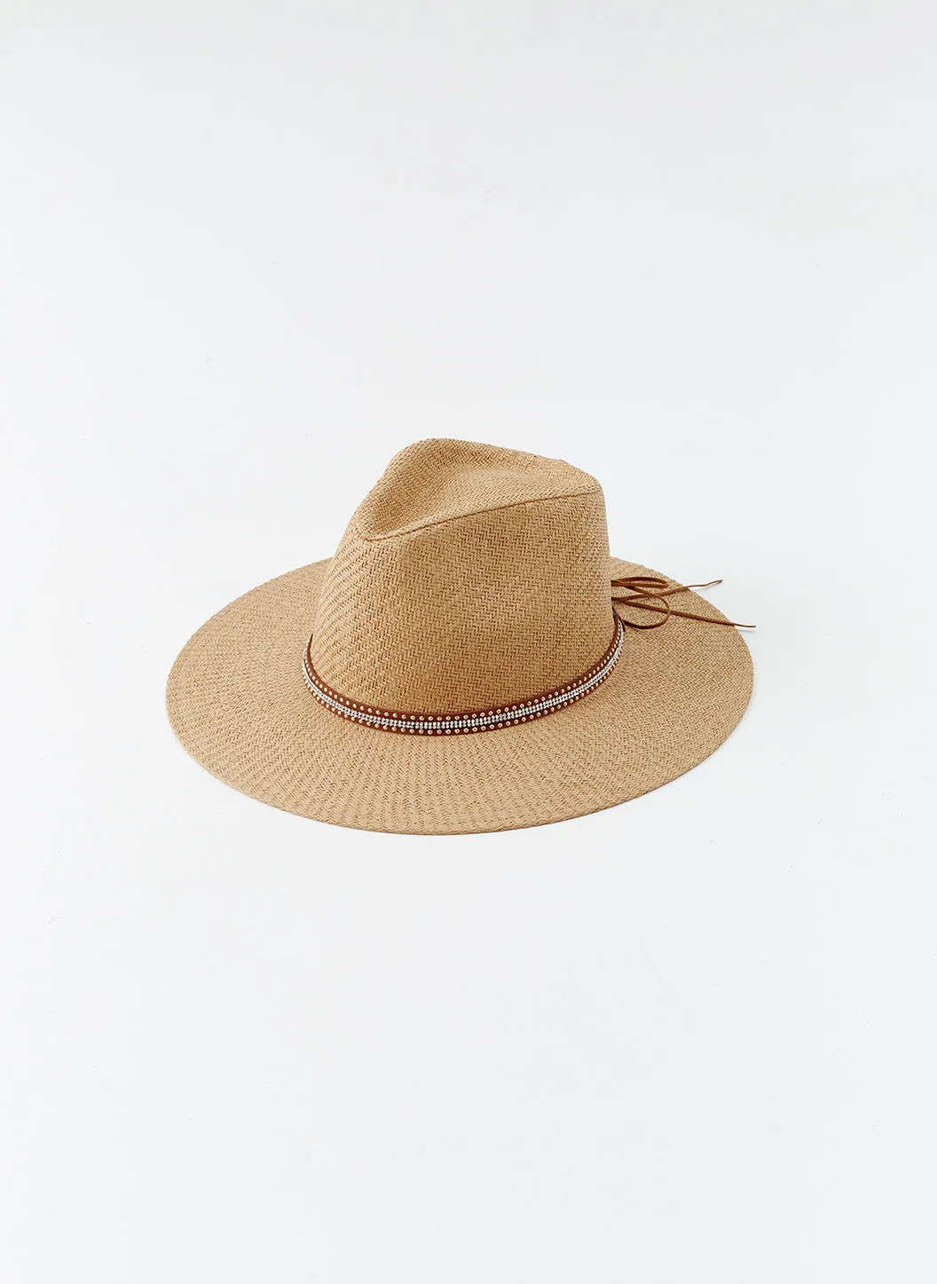 Kate Tan Stud Belt Hat