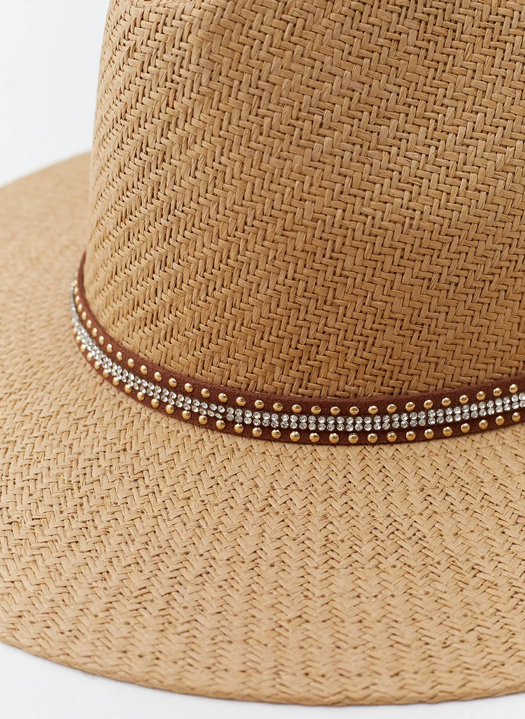 Kate Tan Stud Belt Hat