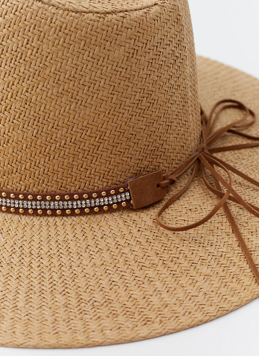 Kate Tan Stud Belt Hat