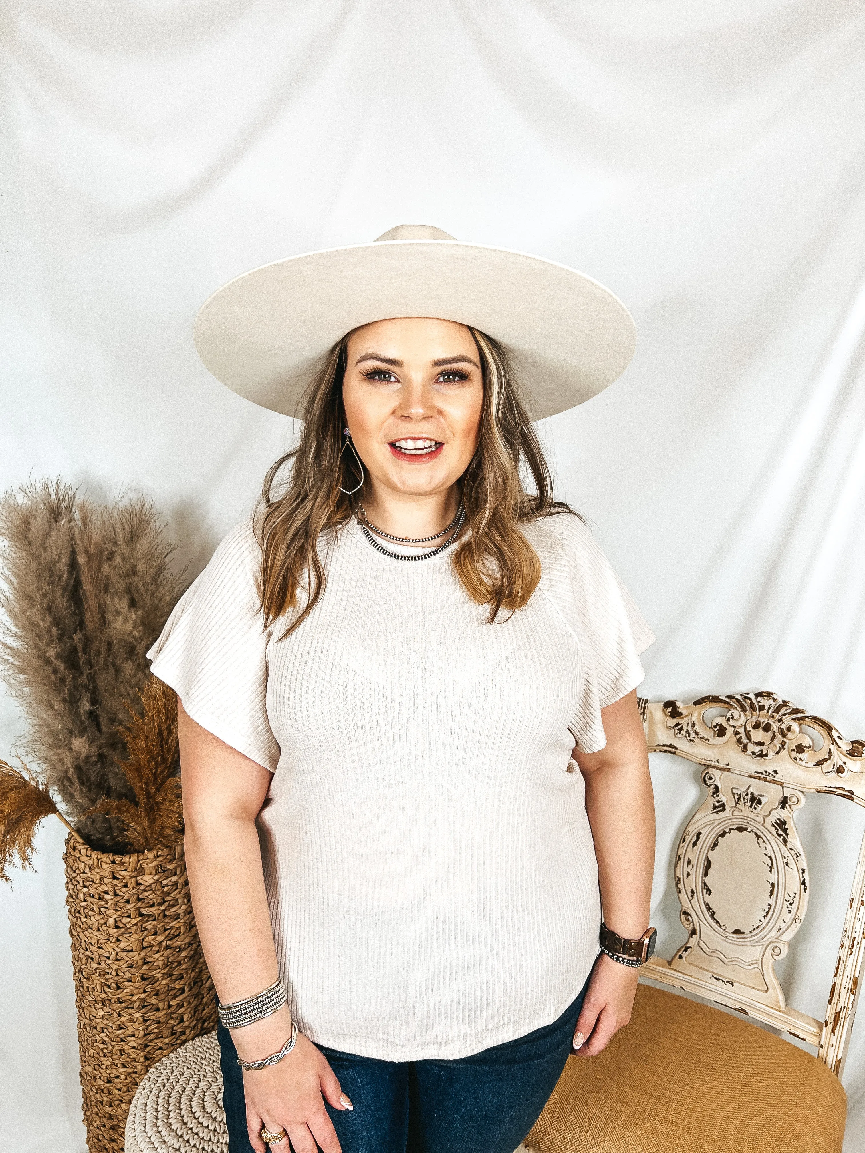 Lack of Color | Montana Wide Brim Wool Felt Hat in Ivory