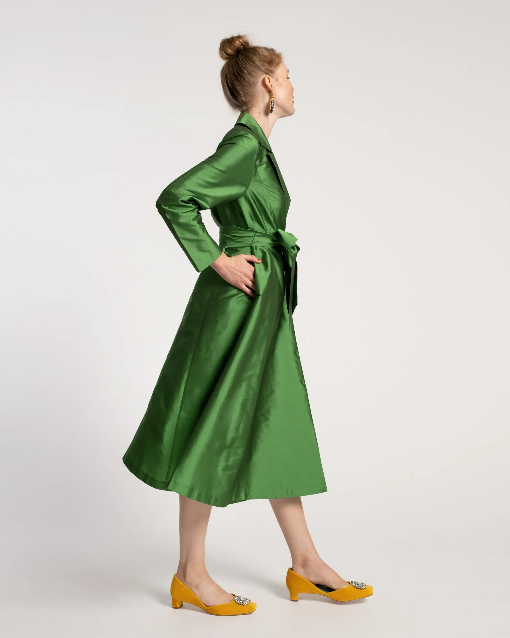 Lucille Wrap Dress Emerald