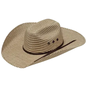 M&F Kid's Chocolate/Tan Weave Straw Hat