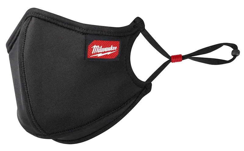 Milwaukee 48-73-4238 3-Layer Performance Face Mask, L/XL Mask, Nylon/Polyester/Spandex Facepiece, Black, 3/PK :CD 3: QUANTITY: 1