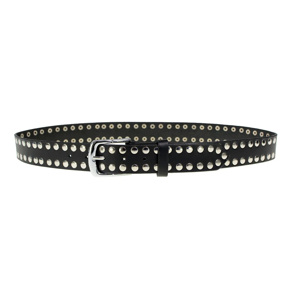 Milwaukee Leather MP7100 Men's Studded Black Genuine Leather Belt for