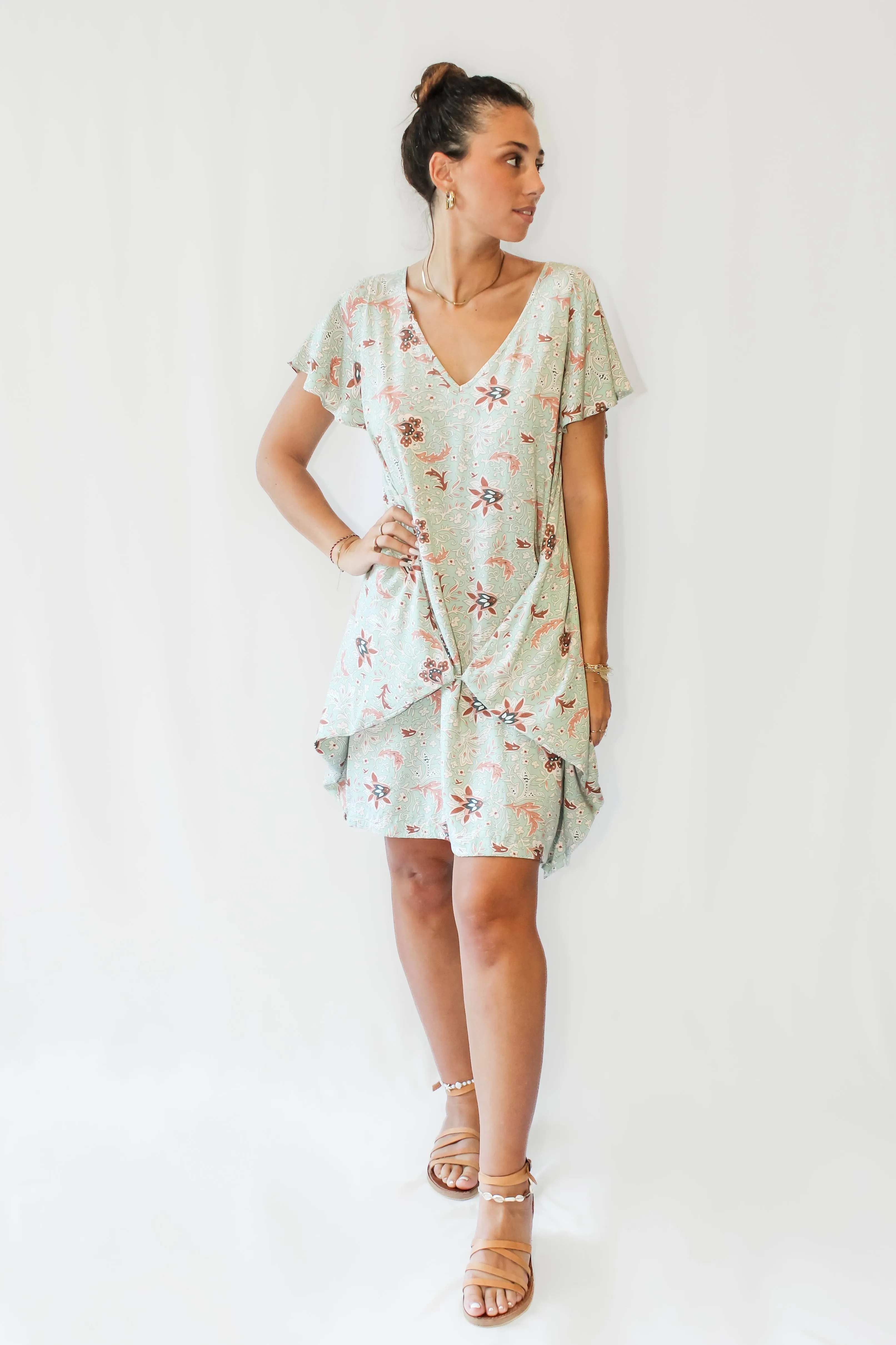 Mini Wingdress Sleeved - soft turquoise