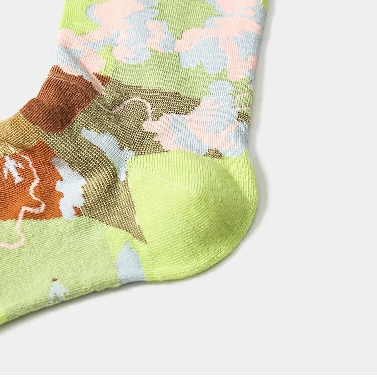 Miss June’s| 1 pair | women’s art cotton socks | | Cool | Creative | Cute | Colorful | Patterned| Geometric | Abstract | Gift Idea|Casual|