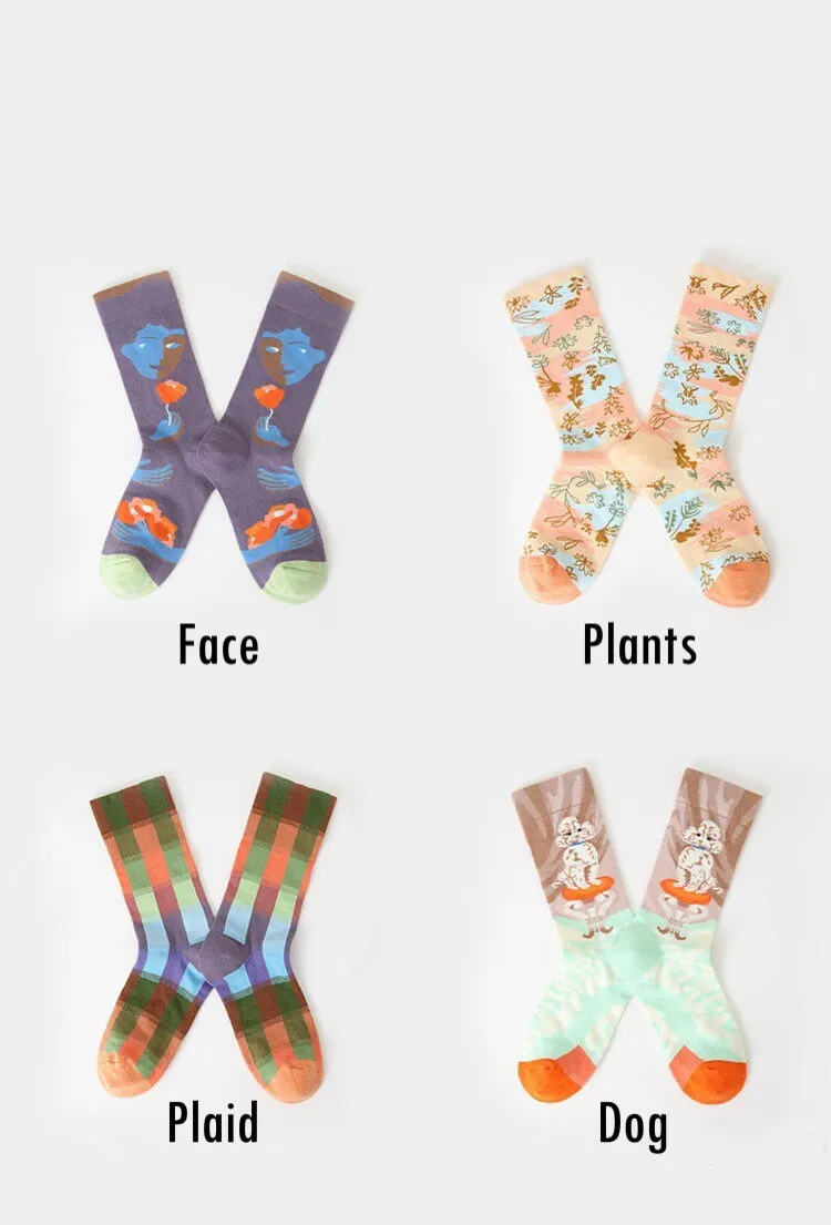 Miss June’s, Cute socks,colorful socks,cool socks,patterned socks,check patterned socks, women’s cotton socks,Casual socks