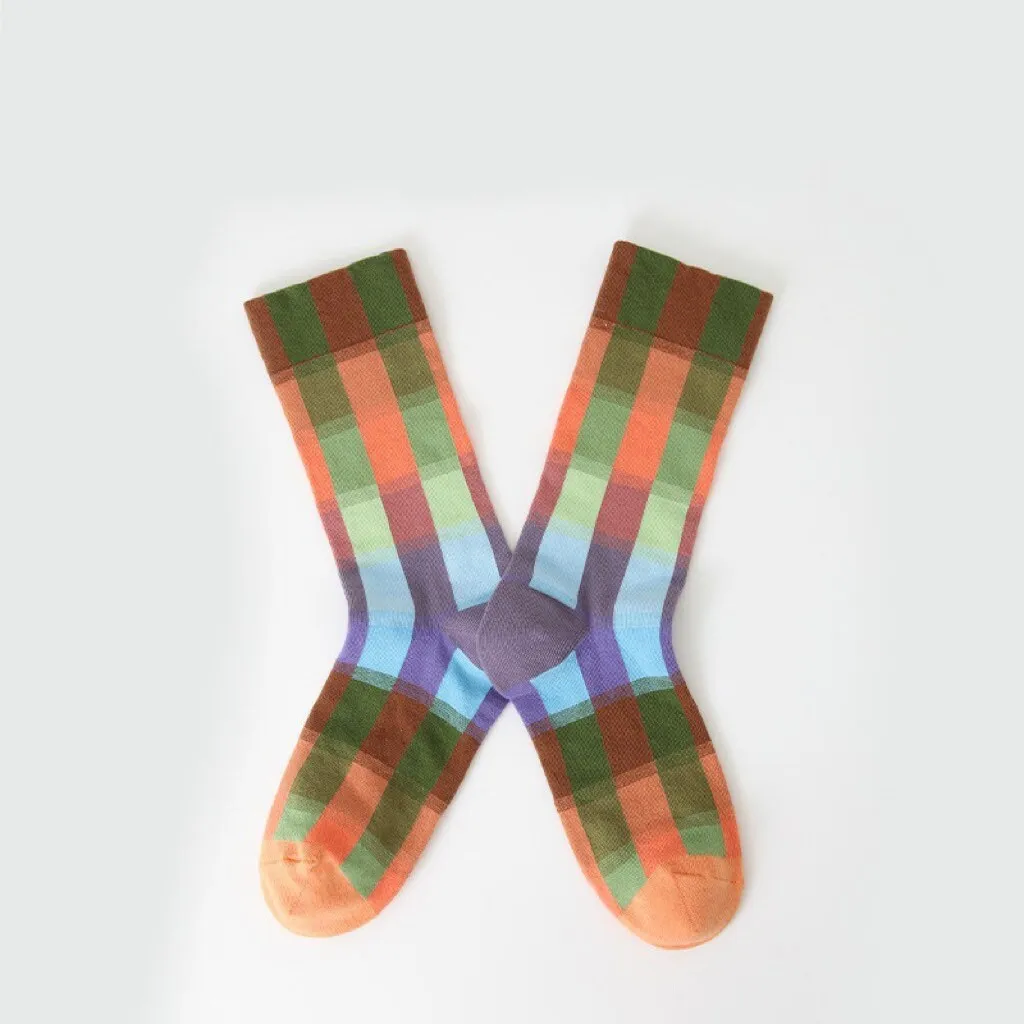 Miss June’s, Cute socks,colorful socks,cool socks,patterned socks,check patterned socks, women’s cotton socks,Casual socks