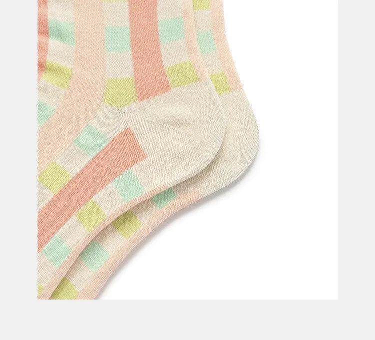 Miss June’s, Women’s Cotton socks ,Cute socks，Colorful socks, Cool socks, Plaid socks, Patterned socks, Women’s socks