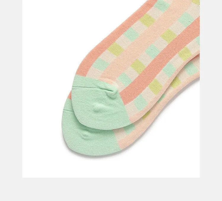 Miss June’s, Women’s Cotton socks ,Cute socks，Colorful socks, Cool socks, Plaid socks, Patterned socks, Women’s socks