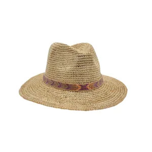 Nikki Beach Alexis Crochet Raffia Fedora